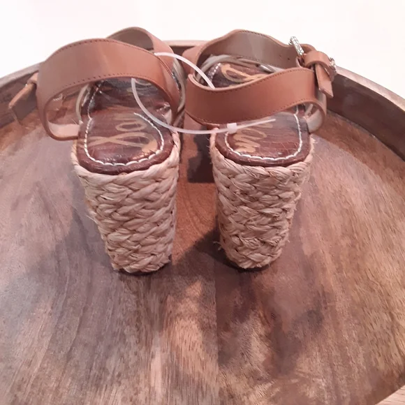 Sam Edelman Darline Strappy Gold Espadrille Wedges - Picture 4 of 6